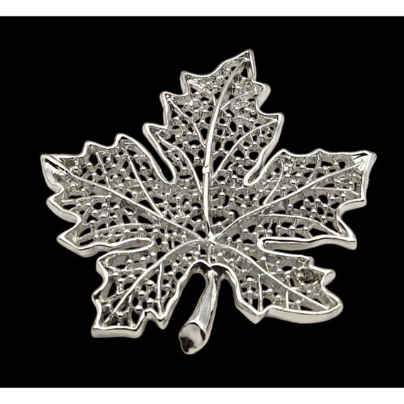 Vintage Sarah Coventry Silver Maple Leaf Brooch Pin