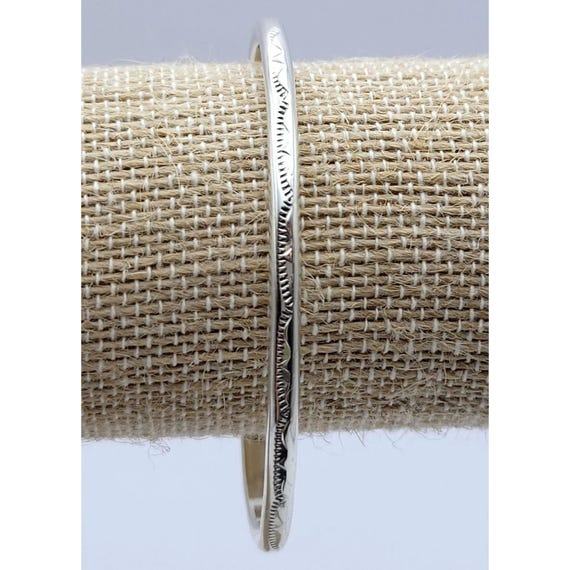 Vintage Sterling Silver Intricate Design Open Cuff Bracelet