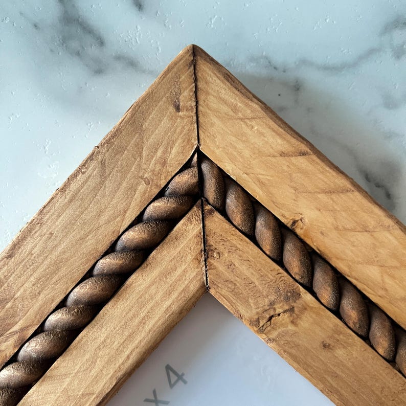 Western Rustic Frame With Rope Rustic Barnwood Picture Frame With Rope Inlay - Etsy