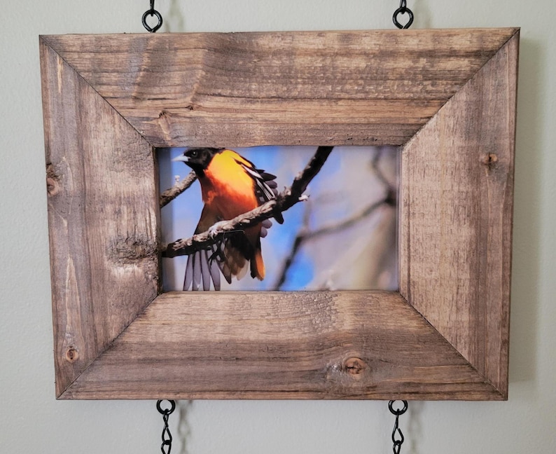 Rustic 3-tier Hanging Photo Frames: Walnut Barnwood 4x6 - Etsy