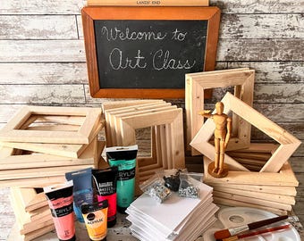 5x7 Blank Canvas and Wood Frame Set: Kids Art Projects