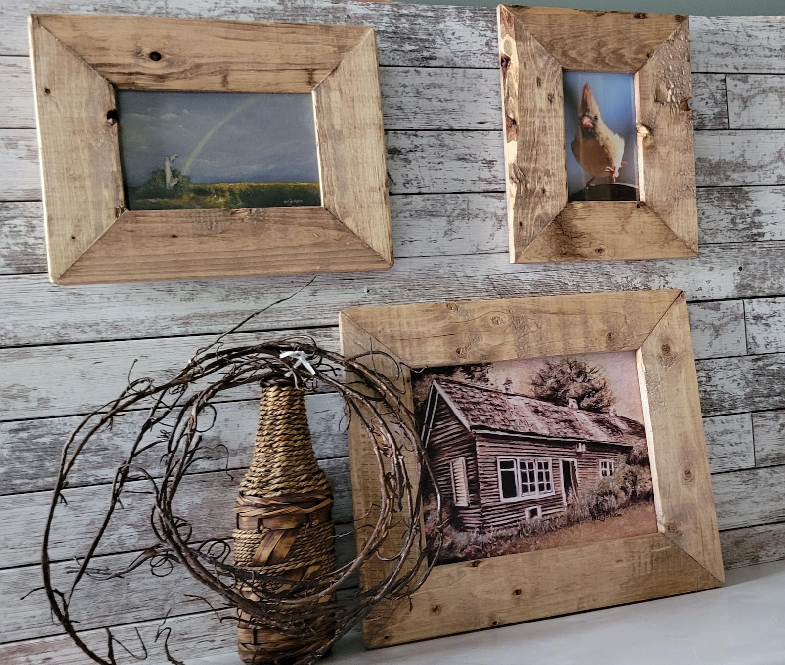 Rustic Picture Frame Set Rustic Barnwood Picture Frame Set: Farmhouse Decor (8x10, 5x7, 4x6) - Etsy
