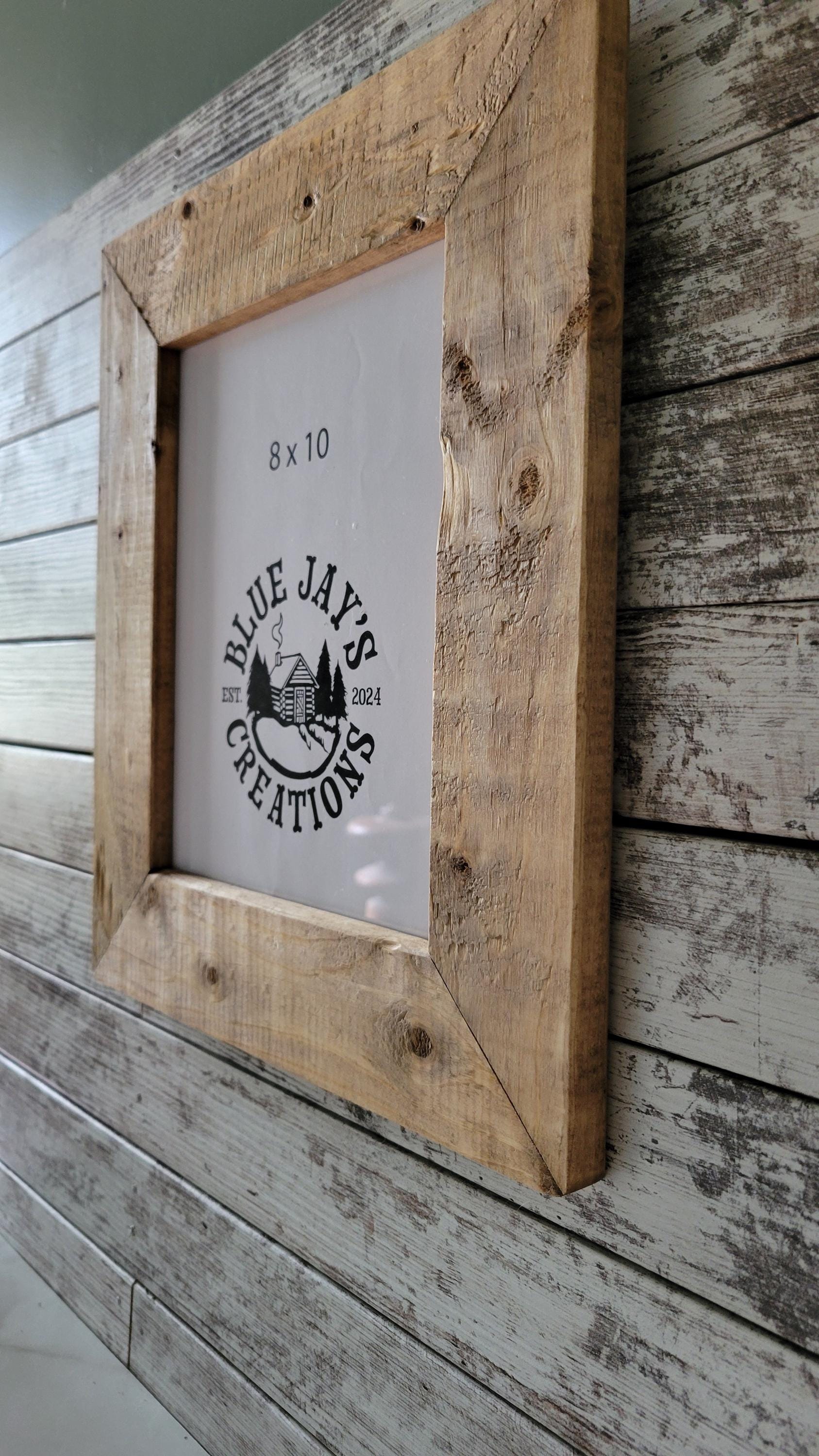 8x10 Barnwood Style Complete Picture Frame. Rustic and Distressed ...