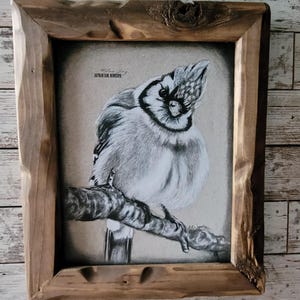 Marco de madera de pino teñido de nogal envejecido de 8x10 pulgadas: Decoración rústica de granja