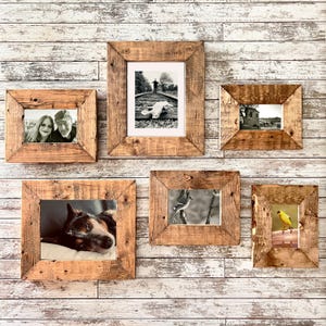 Rustic Barnwood Picture Frame Set: Distressed Farmhouse Decor - Etsy