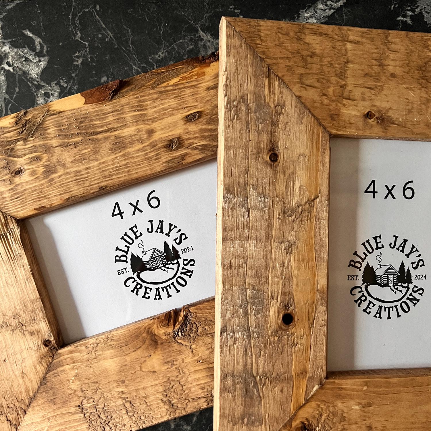 Rustic Barnwood Picture Frame Set: Distressed Farmhouse Decor - Etsy