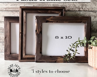 Rustic, distressed 8x10 wood frame sets.  Country, farmhouse, cabin decor.  Perfect for your art, photos and outdoor family memories!