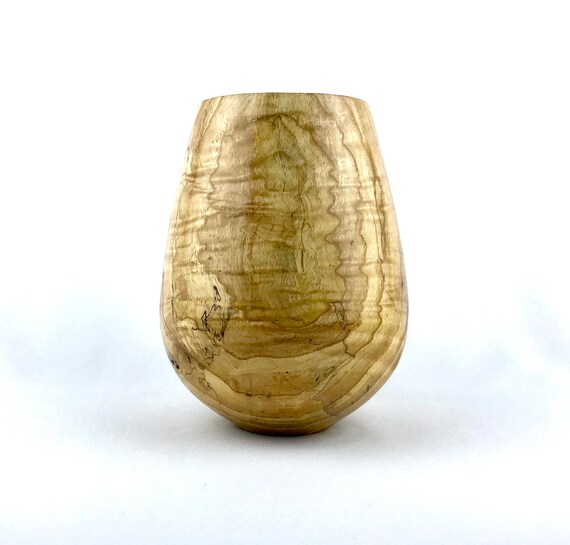 Ash Wood Vase Highly Figured And Slightly Spalted Hand Etsy