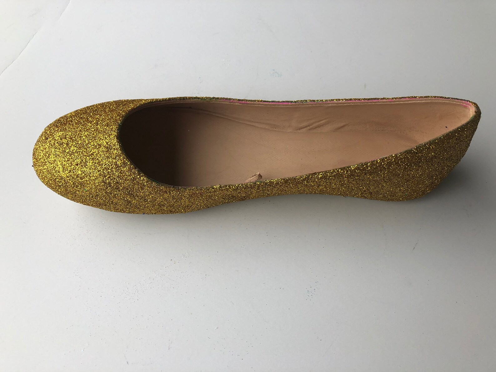 gold flats women's custom gold glitter bridal ballet flats w/gold shimmer bottoms *free u.s. shipping* jco.customs by kitty