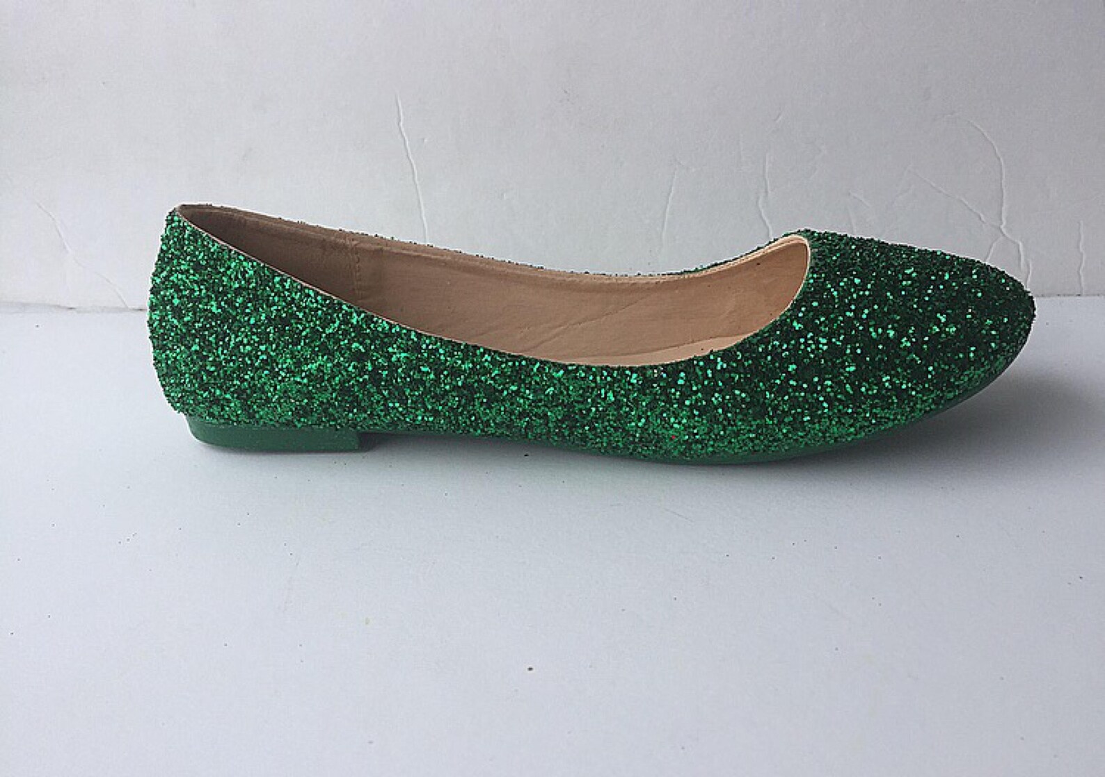 bridal ballet flats emerald green glitter w/ emerald green sparkled bottoms *free u.s. shipping* jco.customs by kitty paws shoes bridal ballet flats emerald green glitter w/ emerald green sparkled bottoms *free u.s. shipping* jco.customs by kitty paws shoes
