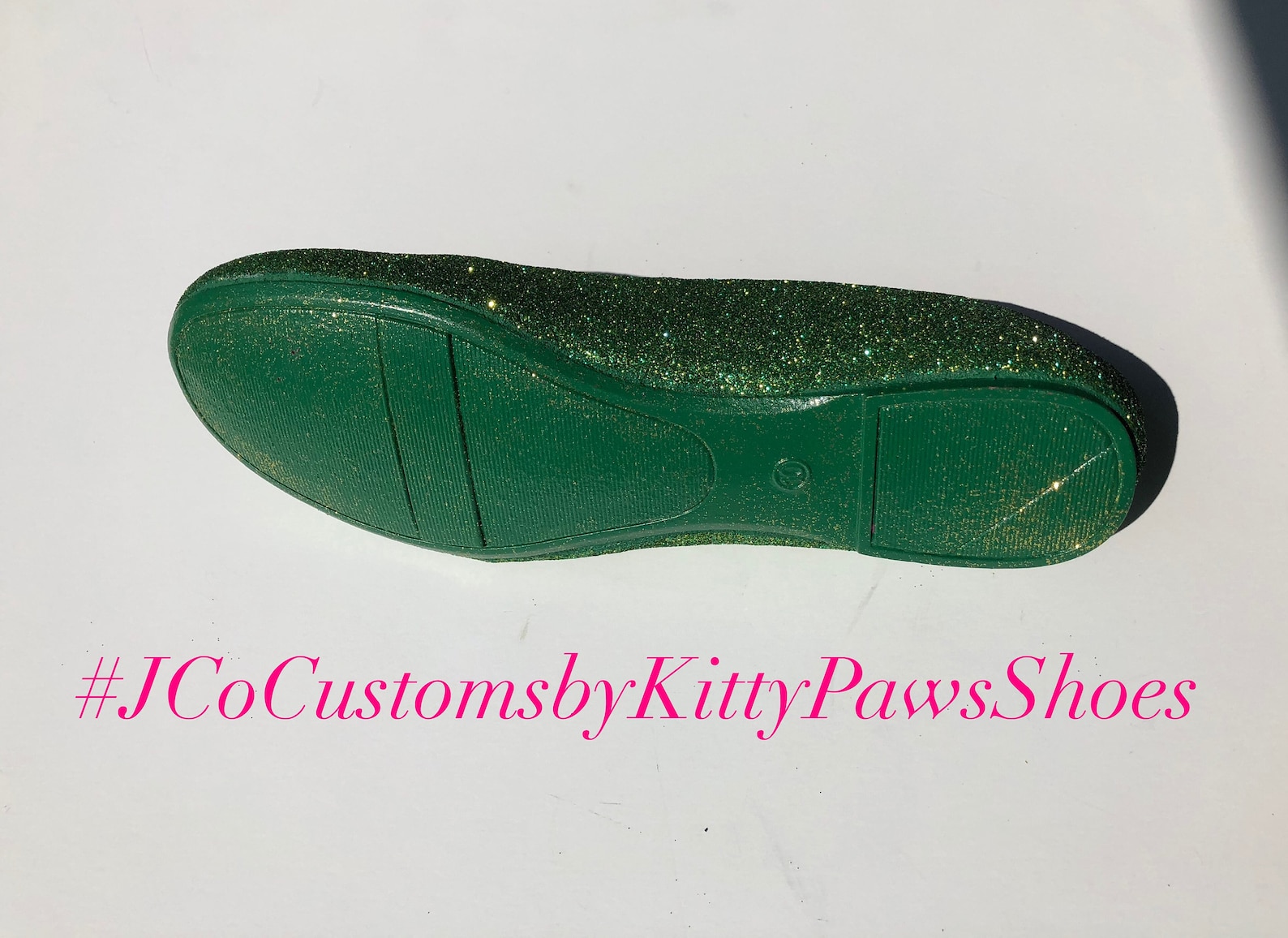 bridal ballet green flats custom women's emerald &gold glitter flats w/shimmer bottoms *free u.s. shipping* jco.customs by k