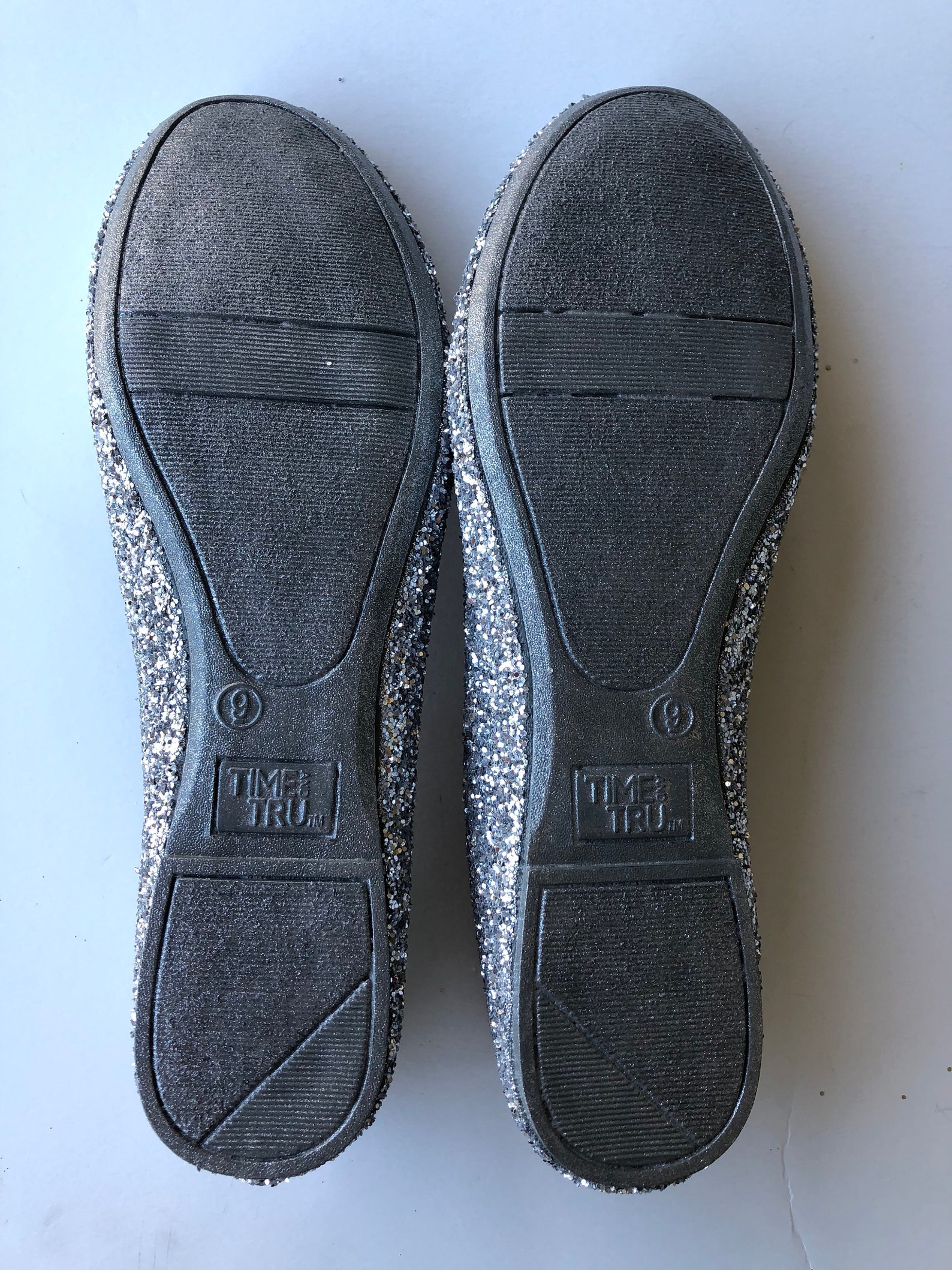 silver flats custom women silver glittered wedding ballet flats w/silver shimmer bottom *free u.s. shipping* jco.customs by kitt