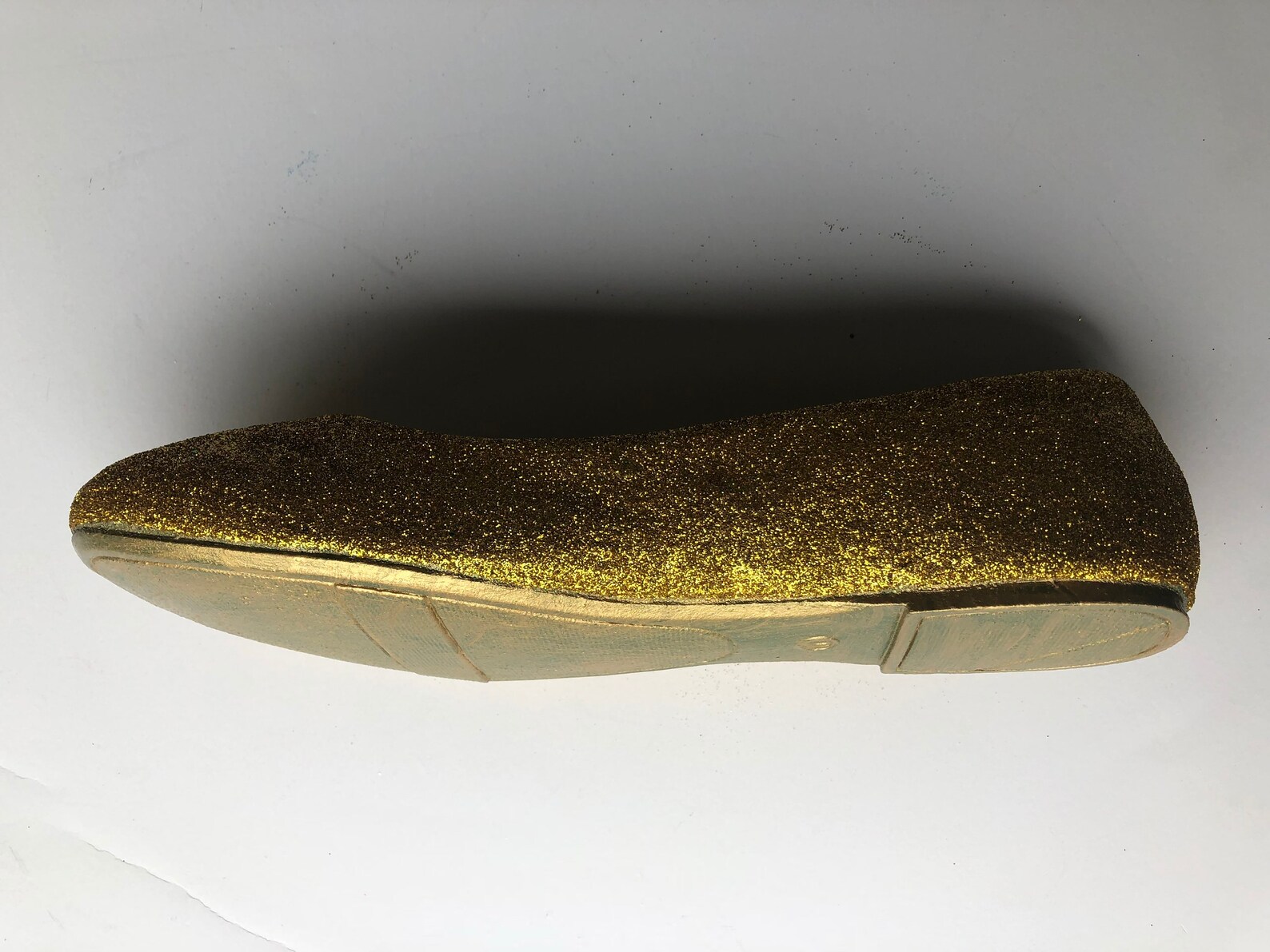 gold flats women's custom gold glitter bridal ballet flats w/gold shimmer bottoms *free u.s. shipping* jco.customs by kitty