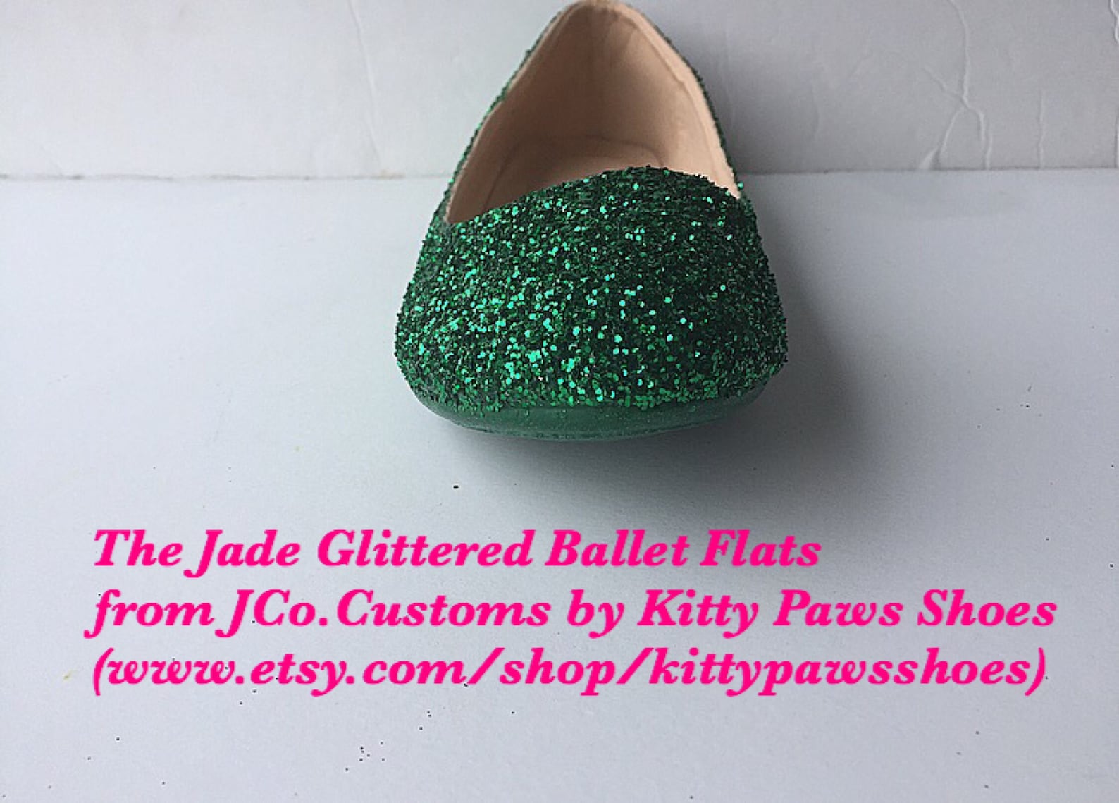 bridal ballet flats emerald green glitter w/ emerald green sparkled bottoms *free u.s. shipping* jco.customs by kitty paws shoes bridal ballet flats emerald green glitter w/ emerald green sparkled bottoms *free u.s. shipping* jco.customs by kitty paws shoes