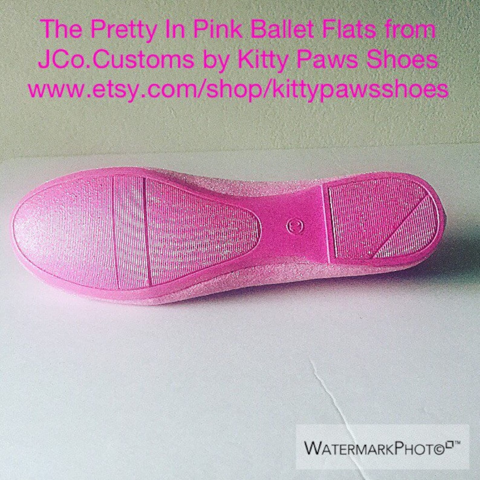 ballet flats pink women's custom glittered bridal flats *free u.s. shipping* jco.customs by kitty paws shoes