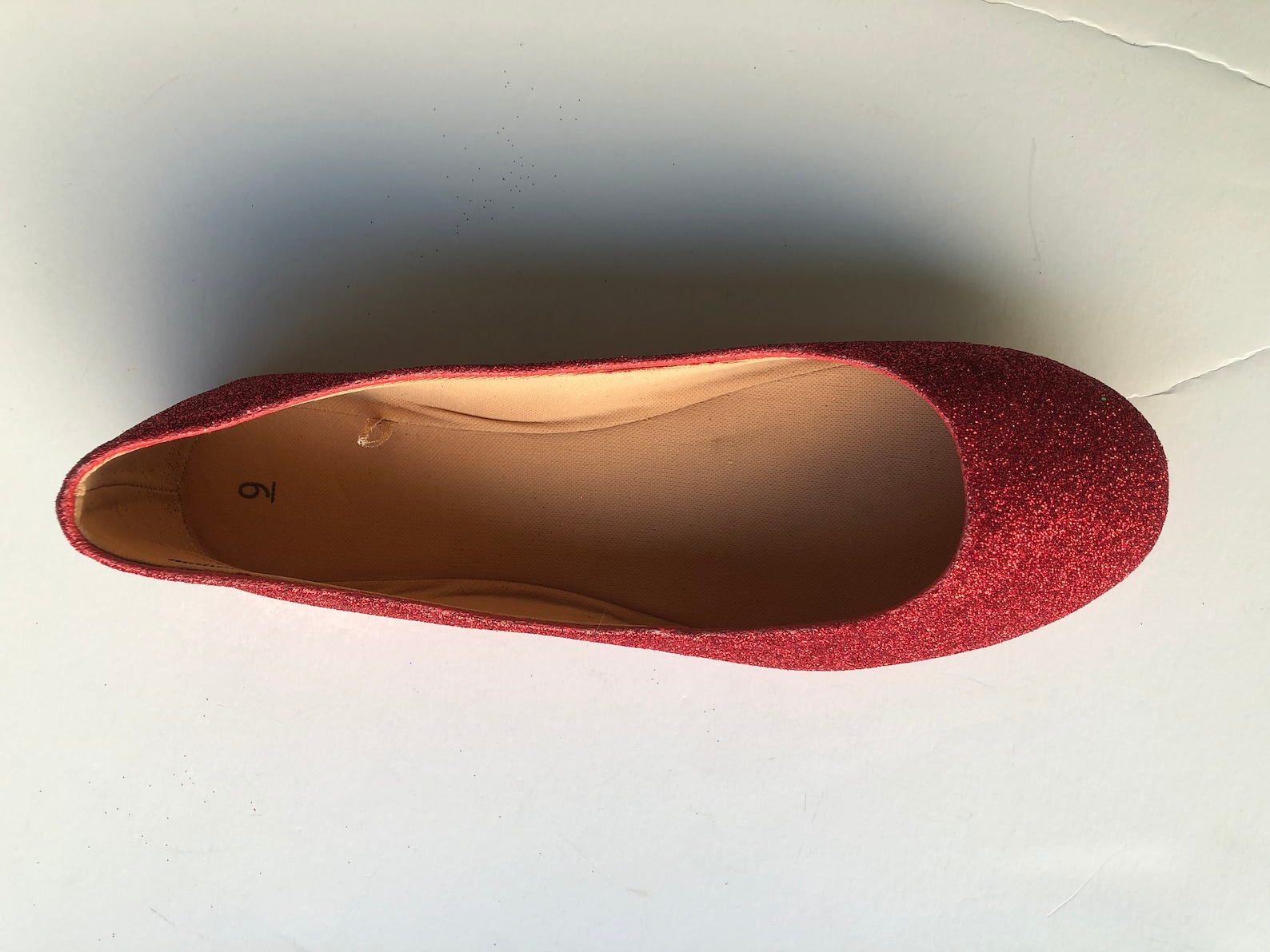 red shoes women's valentine's day gift custom cherry ruby red glitter ballet flats *free u.s. shipping* jco.customs by k