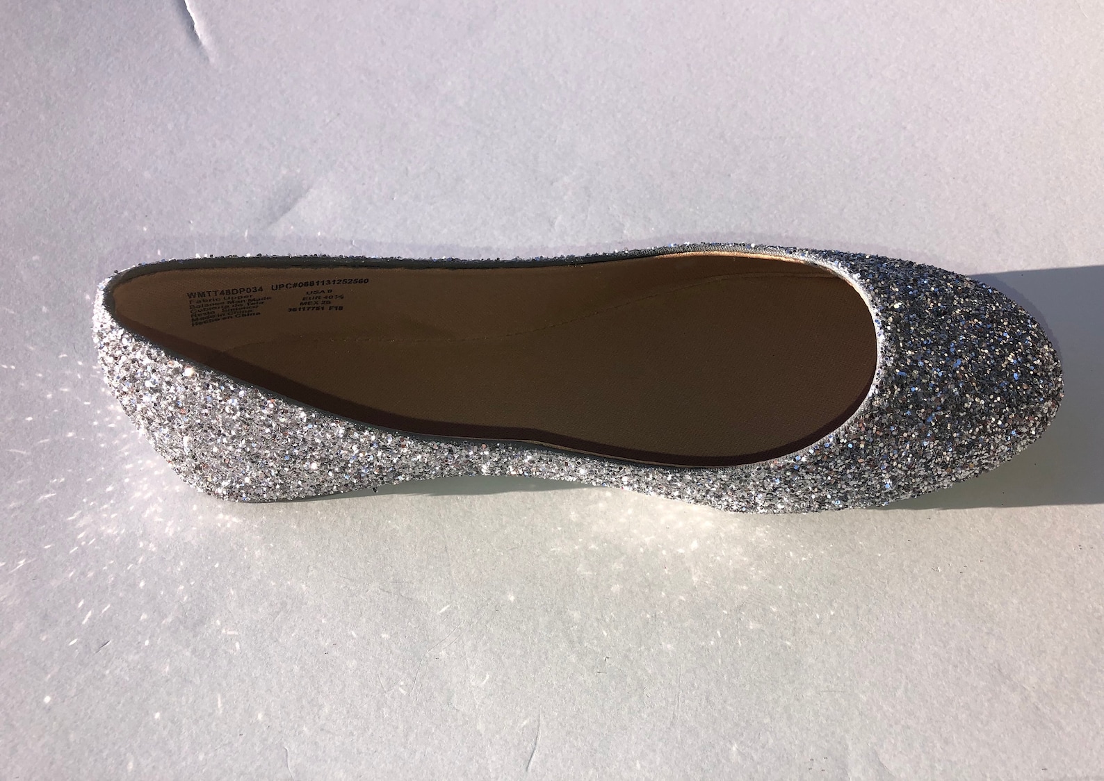 silver flats custom women silver glittered wedding ballet flats w/silver shimmer bottom *free u.s. shipping* jco.customs by kitt