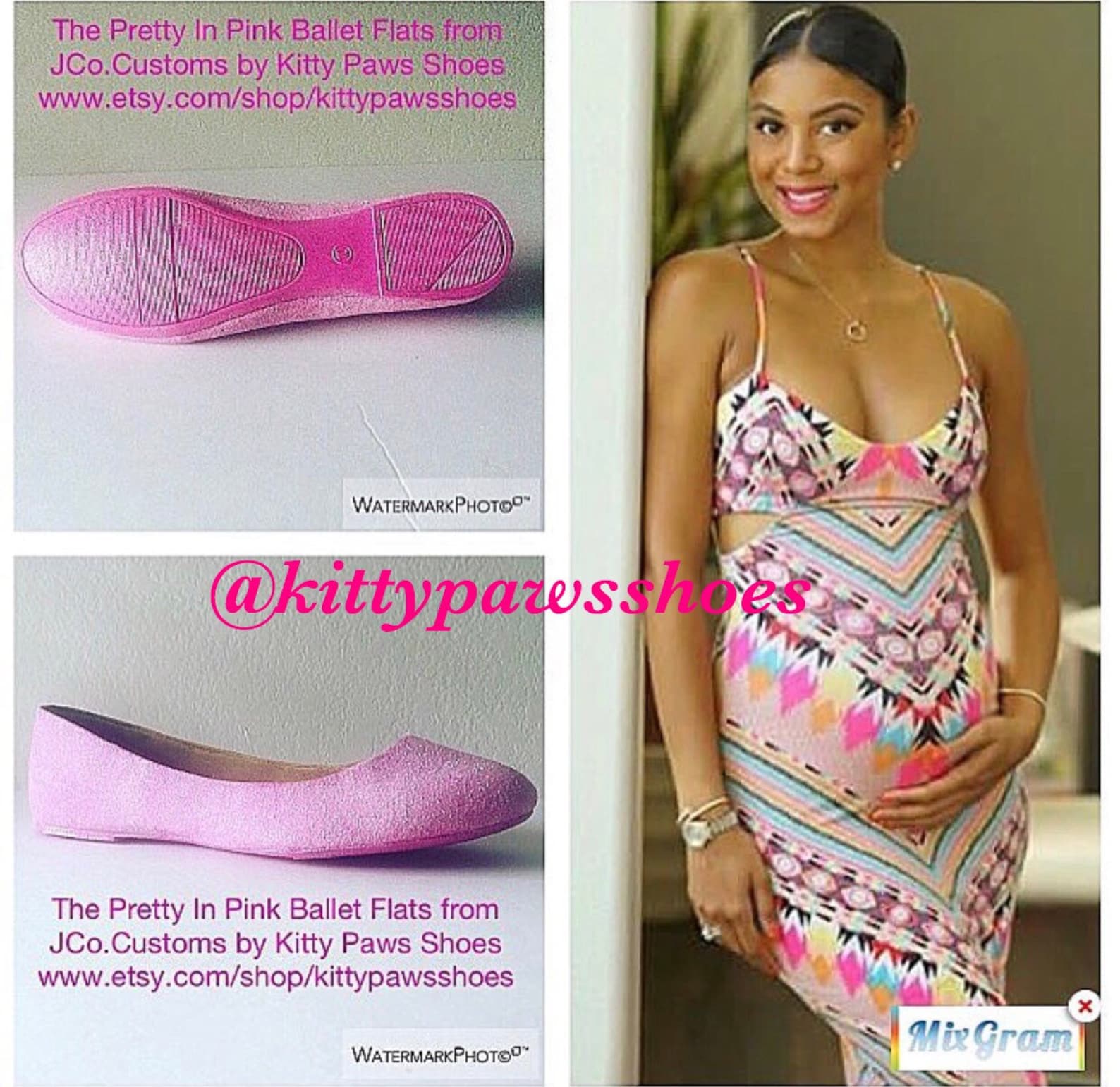ballet flats pink women's custom glittered bridal flats *free u.s. shipping* jco.customs by kitty paws shoes
