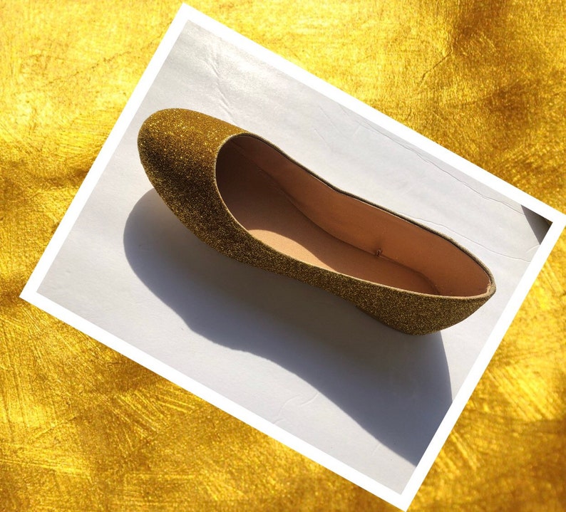 womens gold flats