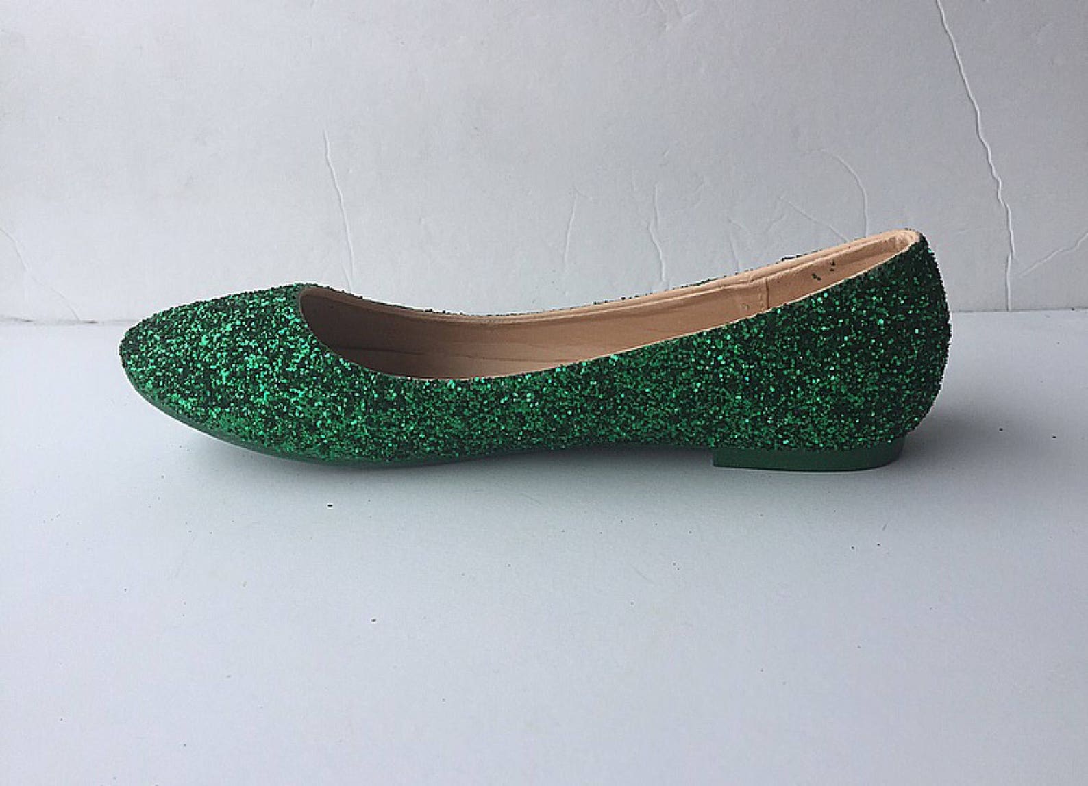emerald green ballet flats