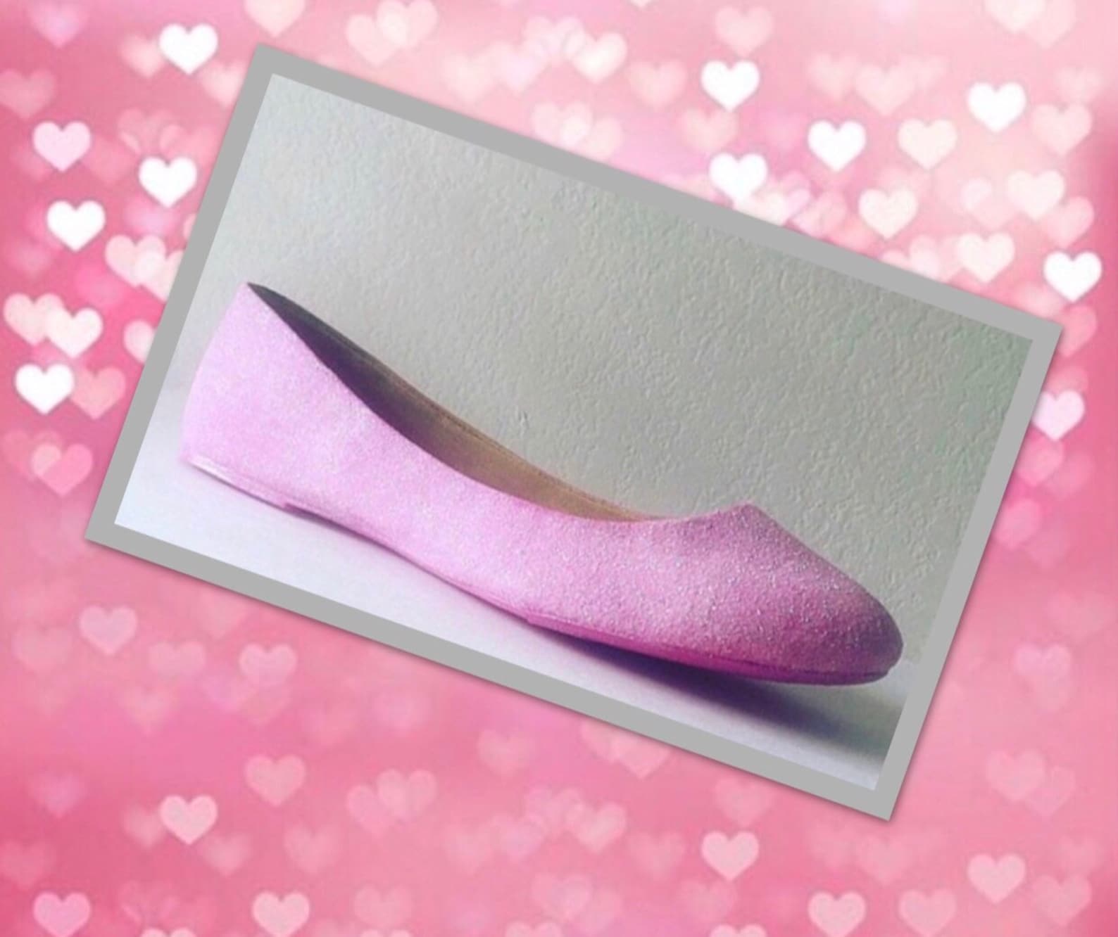 ballet flats pink women's custom glittered bridal flats *free u.s. shipping* jco.customs by kitty paws shoes