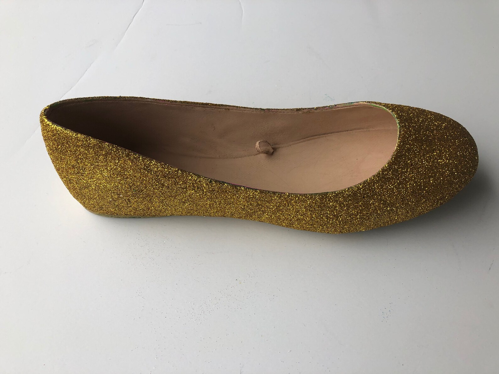 gold flats women's custom gold glitter bridal ballet flats w/gold shimmer bottoms *free u.s. shipping* jco.customs by kitty