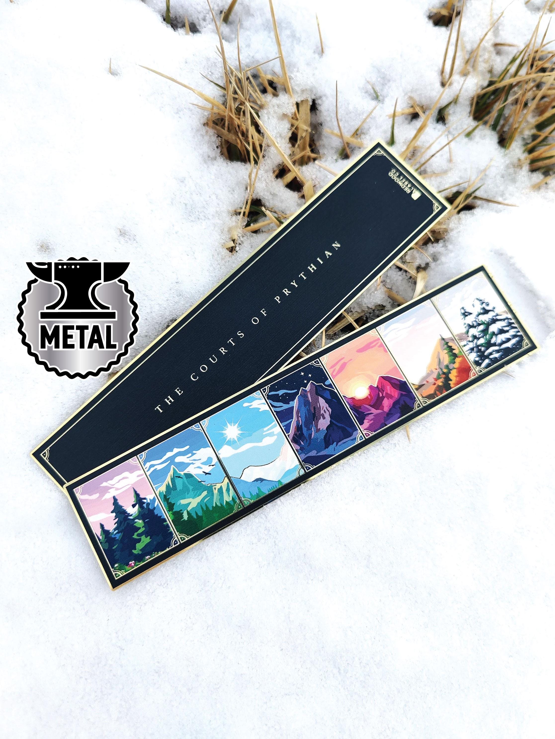 ACOTAR "The Courts of Prythian" Premium Metal Bookmark | Feyre & Rhysand | Mountains | Gift for Her | ACOMAF | Bookish Merch | Night Court