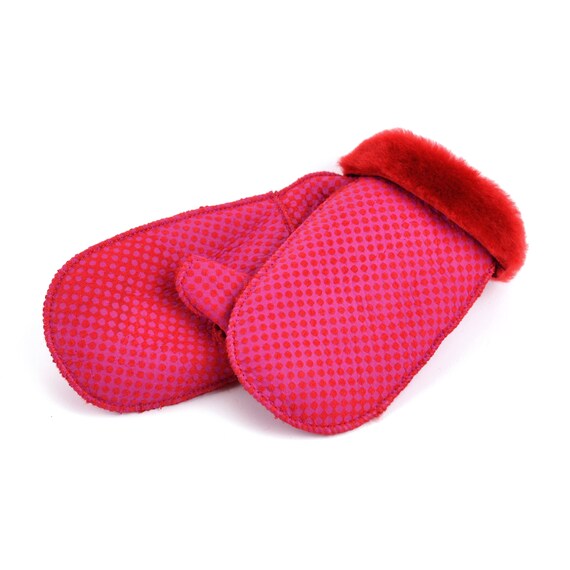 Children Leather gloves children sheepskin wool mitten snow Etsy