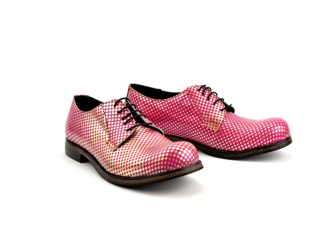 Oxford Women Gold Shoes Close Shoes in Leather Lace up Etsy