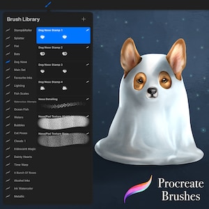 Dog Nose Textures and Stamps for Procreate