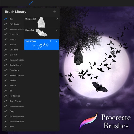 Realistic Bat Brushes for Procreate