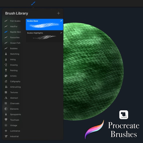 Reptile Skin Brushes for Procreate