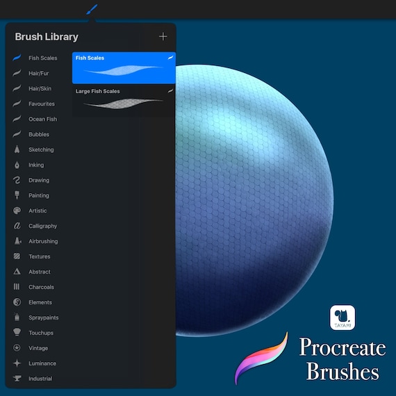 Fish Scale Brushes for Procreate