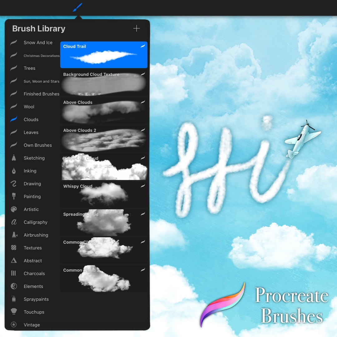 Cloudy Skies Brush Set for Procreate - Etsy