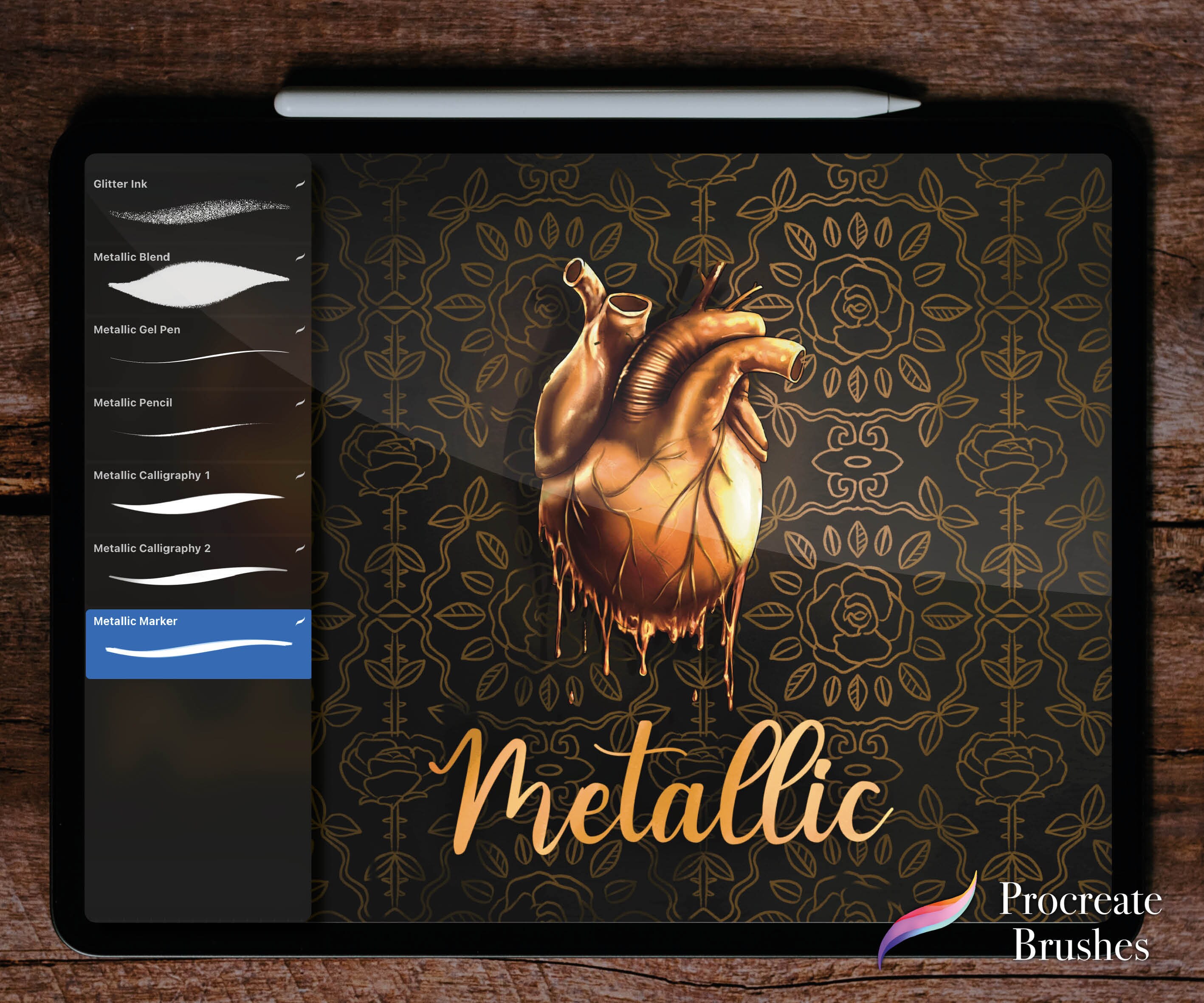 Metallic Brush Set for Procreate - Etsy