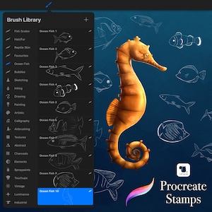 Ocean Fish Stamps for Procreate
