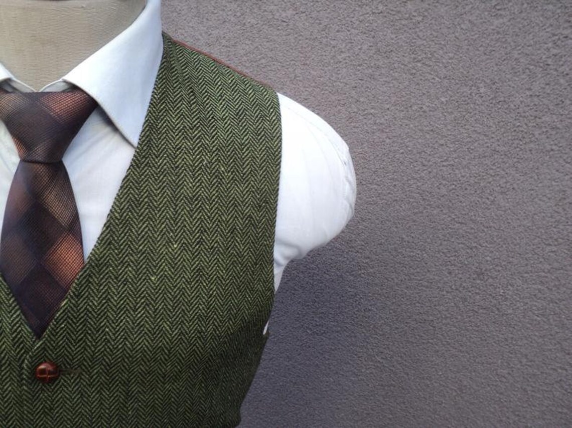 Mens Vest Olive Green Waistcoat Formal Vest Waistcoat for Etsy