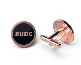 Groomsmen Cufflinks, Mens Gift, Cufflinks for Men, Groom Gift, Birthday Gift, Groomsmen Gifts, Wedding Gift, Rose Gold Plated Brass Cufflink