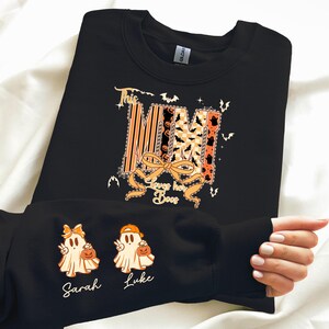 This Mimi Loves Her Boos Halloween Sweatshirt | Custom Ghost Kids Names | Spooky Mimi Fall Sweater | Personalized Halloween Shirt
