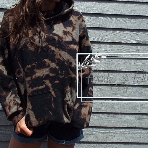 Reverse Tie Dye Hoodie Reverse Bleached 