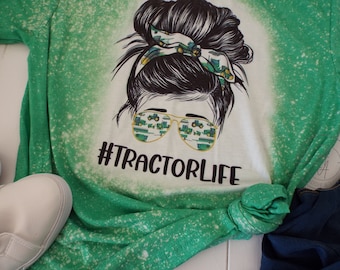 Tractor Life green tractors| Womans Tee| Unisex Tee