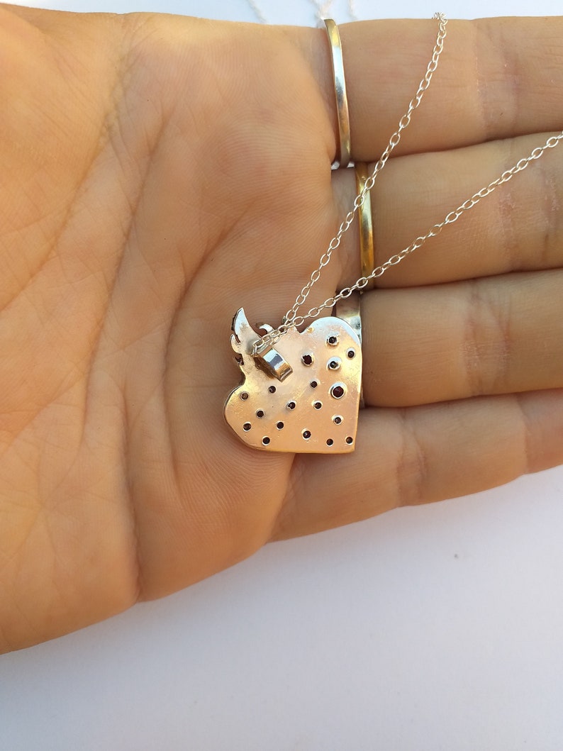 Solid Sacred Heart with multicolored zircons Trap heart Heart tattoos Big solid heart choker with multicolored stones