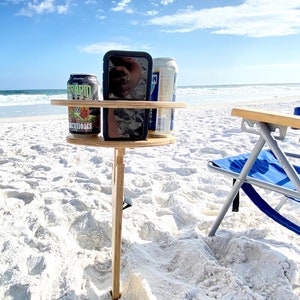 Handmade Wooden Outdoor Table for Personalized Relaxation - Beach & Any Terrain
