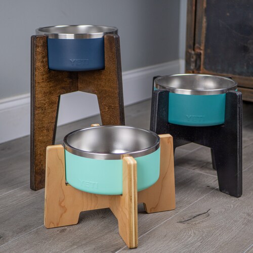 Yeti Raised Dog Bowl Stand Elevated Pet Bowl Feeder Etsy