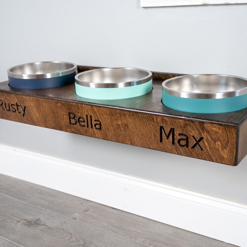 Yeti Raised Dog Bowl Stand Elevated Pet Bowl Feeder Etsy