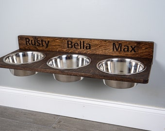wall dog feeder