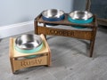 Yeti Raised Dog Bowl Stand || Elevated Pet Bowl Feeder || Engraving Optional - Fits RTIC