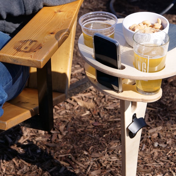Portable Beer Table || Backyard Entertainment || Beach Camping || Folding Outdoor || Concert Cocktail || FREE ENGRAVING **Free Shipping**