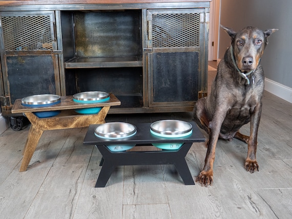 Raised Dog Bowl Stand - Bowls Included – Woodland Steelworks