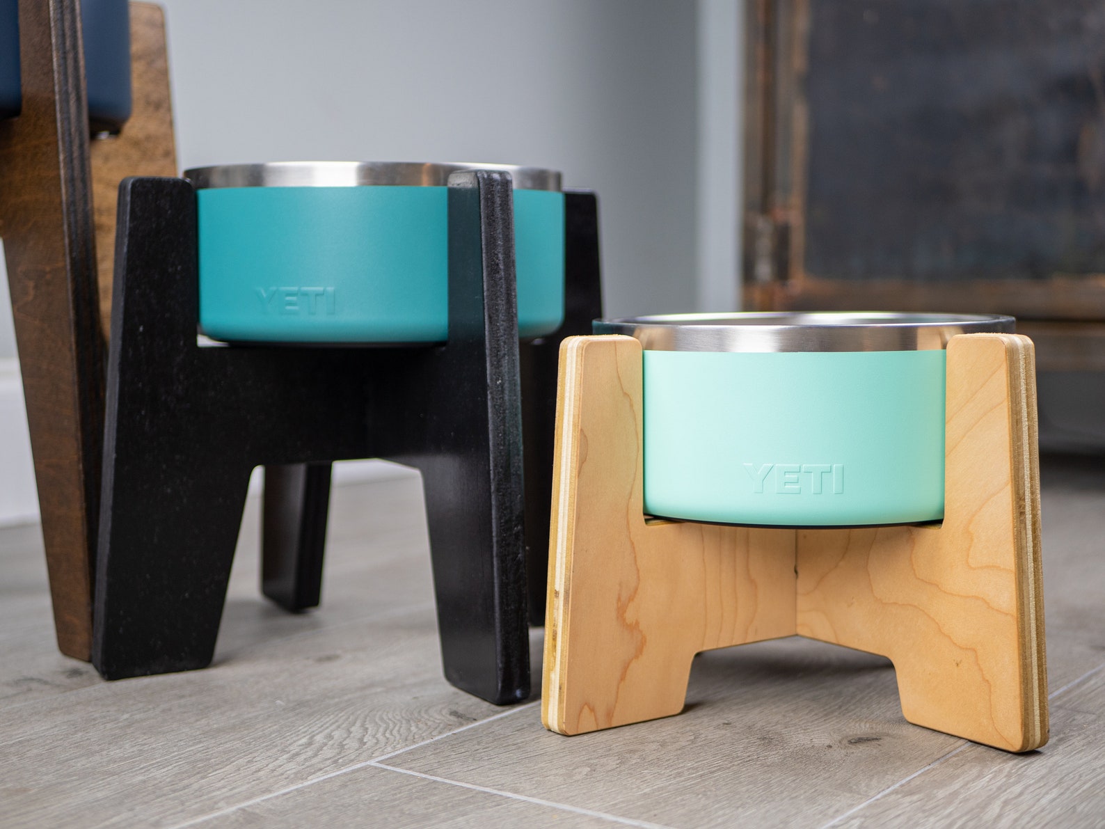 Yeti Raised Dog Bowl Stand Elevated Pet Bowl Feeder Etsy